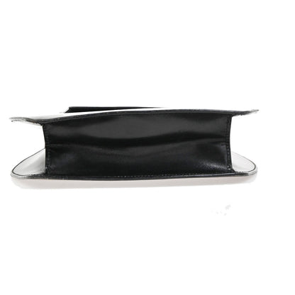 Celine Vintage Macadam Canvas, Black, Leather, Shoulder Bag