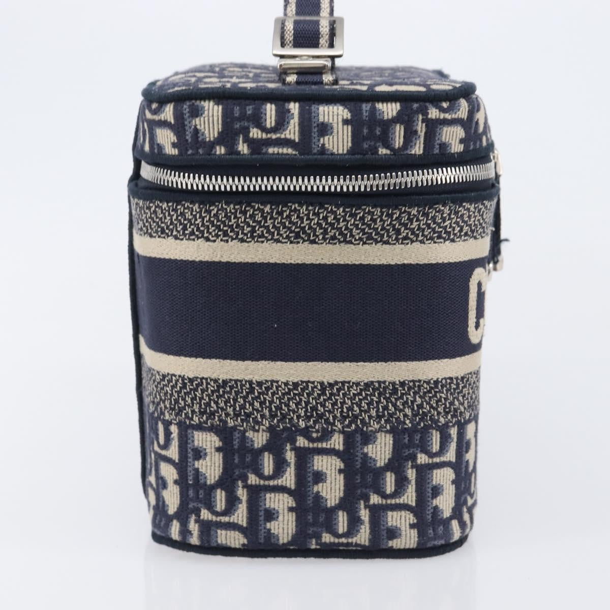 Christian Dior DiorTravel Vanity Case Oblique Canvas, Navy, Canvas, Handbag