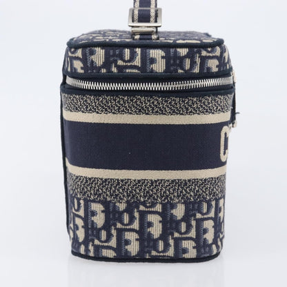 Christian Dior DiorTravel Vanity Case Oblique Canvas, Navy, Canvas, Handbag