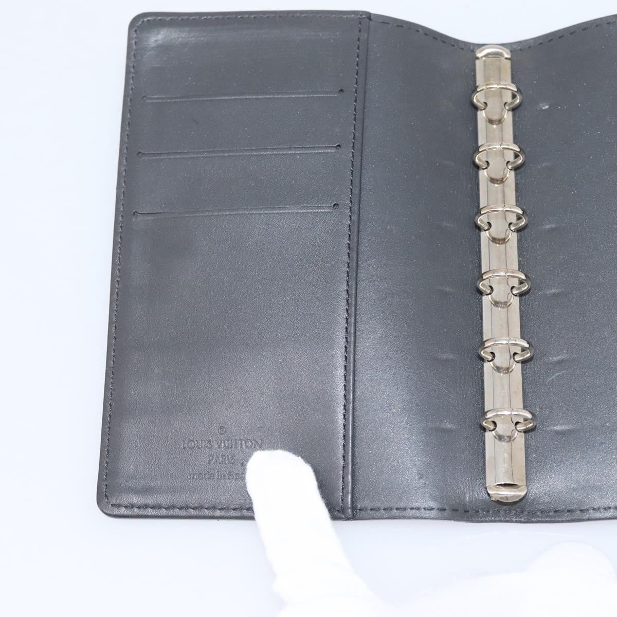 Louis Vuitton Agenda Cover Monogram Empreinte Leather, Gray, Canvas, Wallet