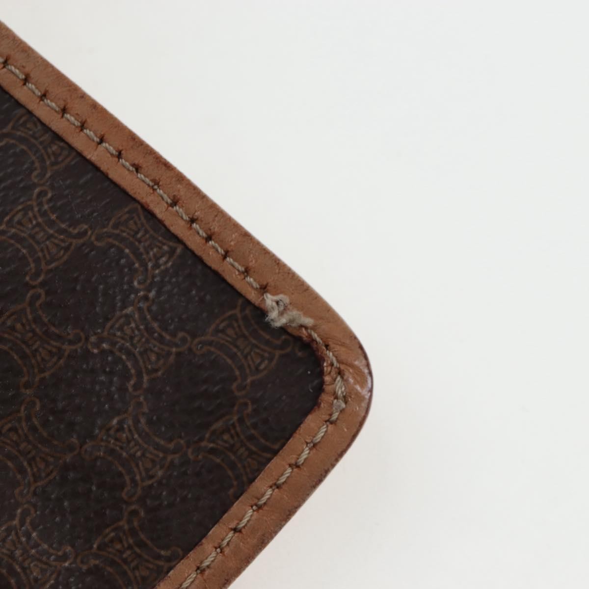 Celine Vintage Macadam Canvas, Brown, Canvas, Backpack