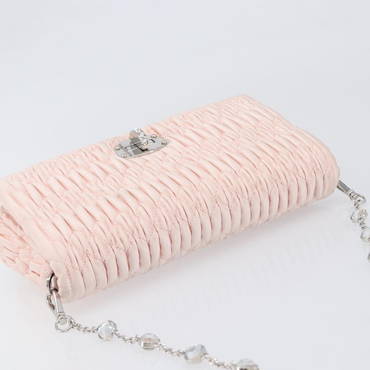 Miu Miu Crystal Full Flap Printed Calf Hair and Matelasse Leather, Pink, Satin, Shoulder Bag