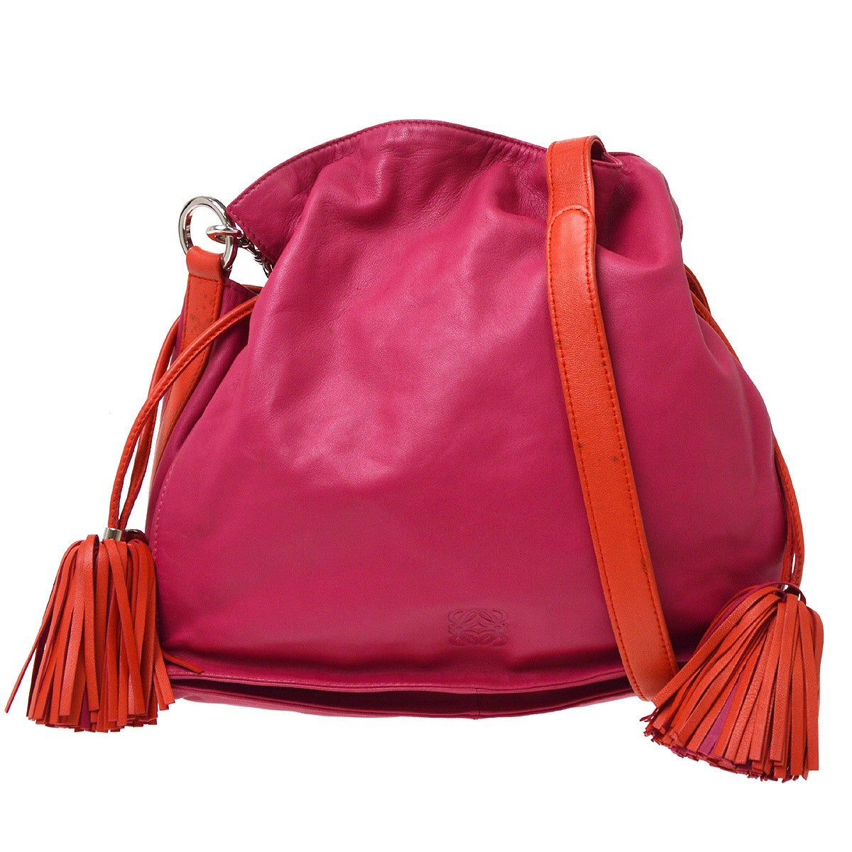 Loewe Flamenco Leather, Pink, Leather, Handbag