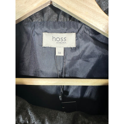HOSS Metallic Cropped Wrap Top