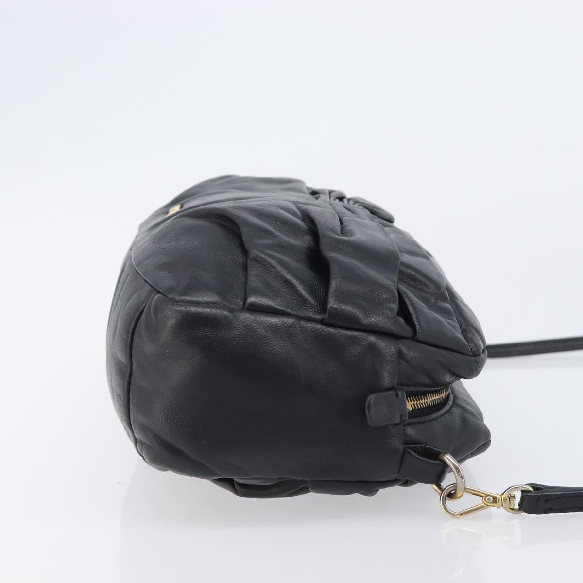 Miu Miu Shoulder Matelasse Leather, Black, Leather, Shoulder Bag