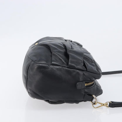Miu Miu Shoulder Matelasse Leather, Black, Leather, Shoulder Bag