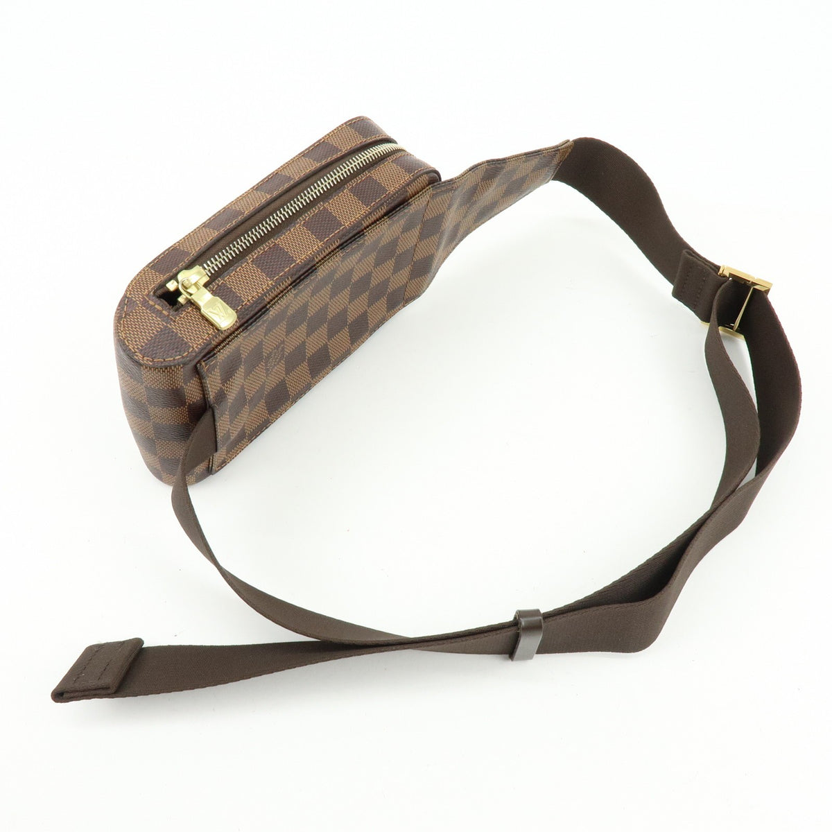 Louis Vuitton Geronimos Waist Damier, Brown, Canvas, Shoulder Bag