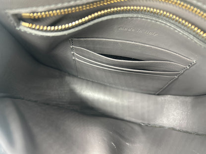 Celine Trotteur Crossbody Bag Grainy Leather, Gray, Leather, Crossbody Bag