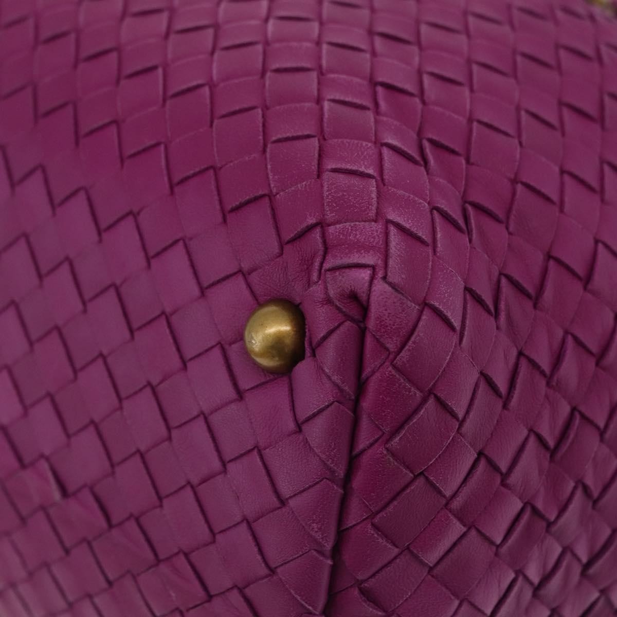 Bottega Veneta New Boston Intrecciato Nappa, Purple, Leather, Handbag