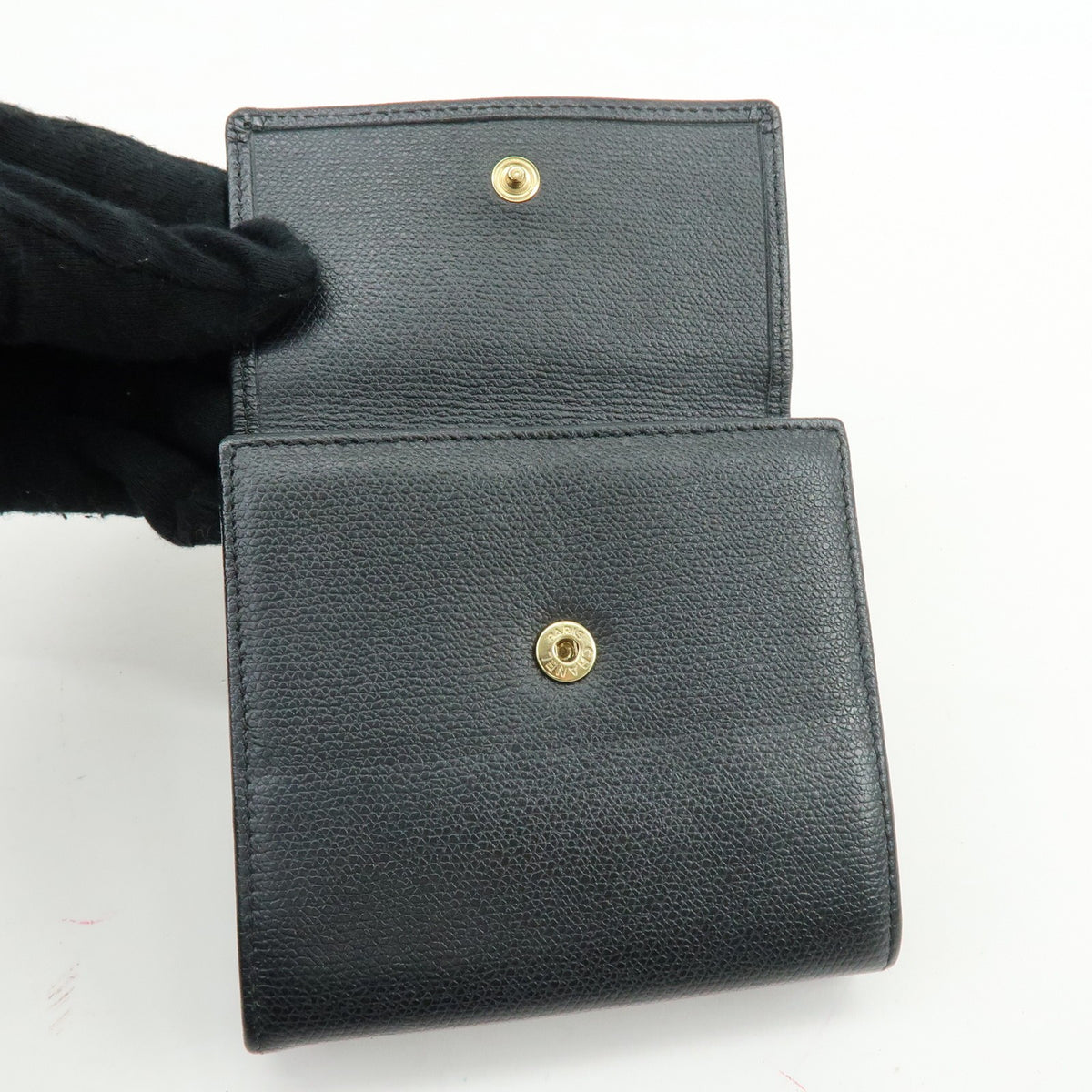 Chanel CC Button Coin Purse Leather, Black, Calfskin, Card Holder