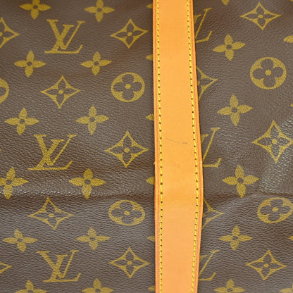 Louis Vuitton Keepall Bandoulière Monogram, Brown, Canvas, Travel Bag