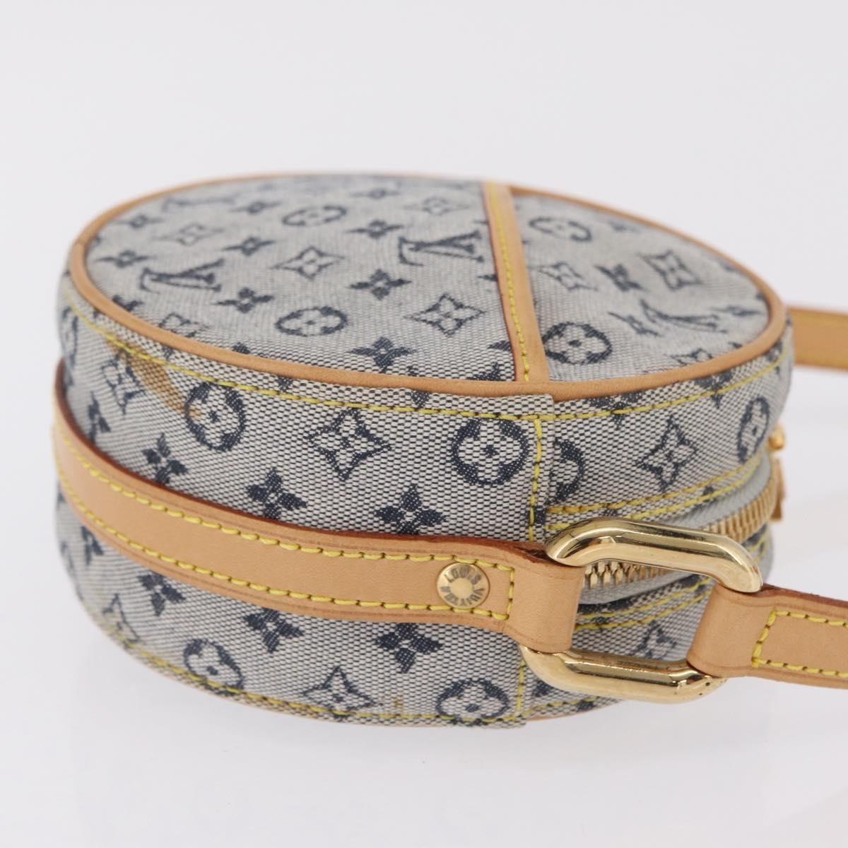 Louis Vuitton Jeanne Mini Lin, Blue, Canvas, Crossbody Bag