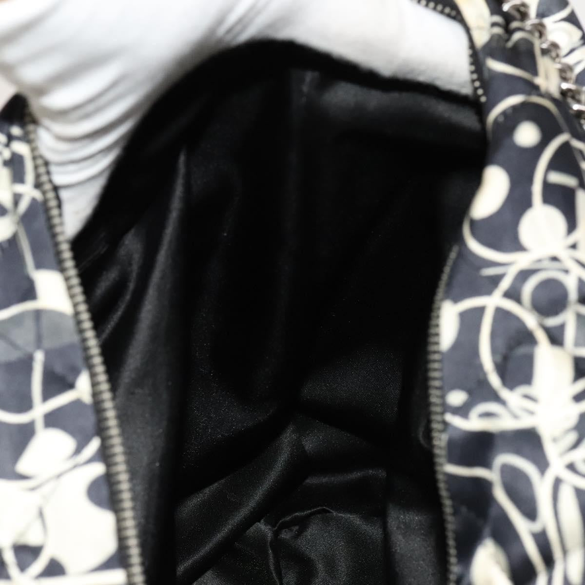 Chanel Kaleidoscope Chain Quilted Printed Satin, Black, Silk, Tote Bag