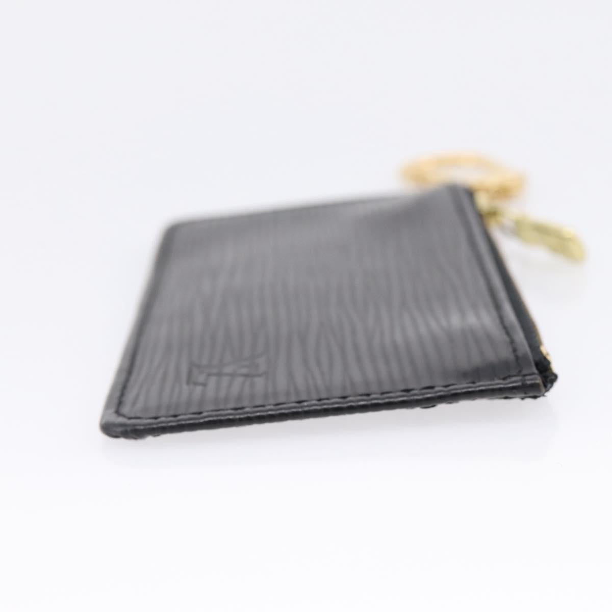 Louis Vuitton Pochette Clés Epi, Black, Leather, Wallet