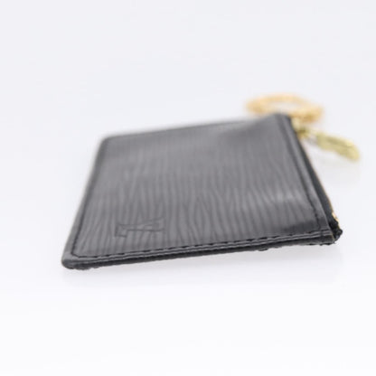 Louis Vuitton Pochette Clés Epi, Black, Leather, Wallet