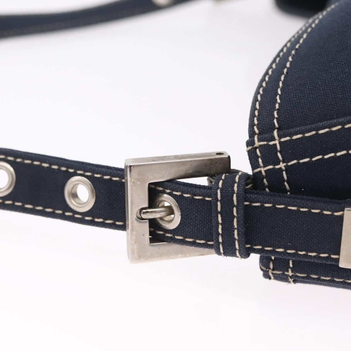Fendi Baguette Canvas, Navy, Canvas, Handbag