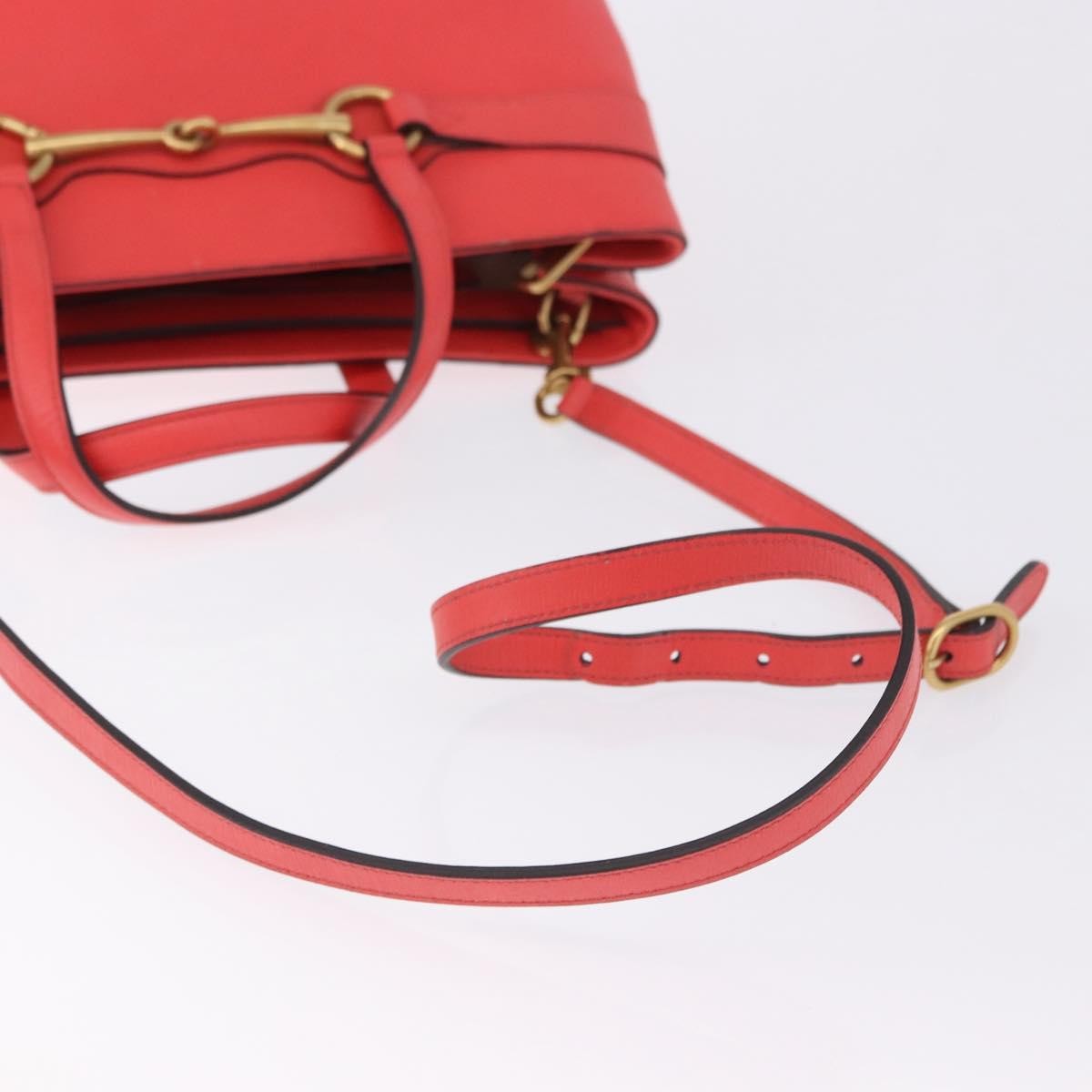 Gucci Bright Bit Convertible Leather, Red, Leather, Tote Bag