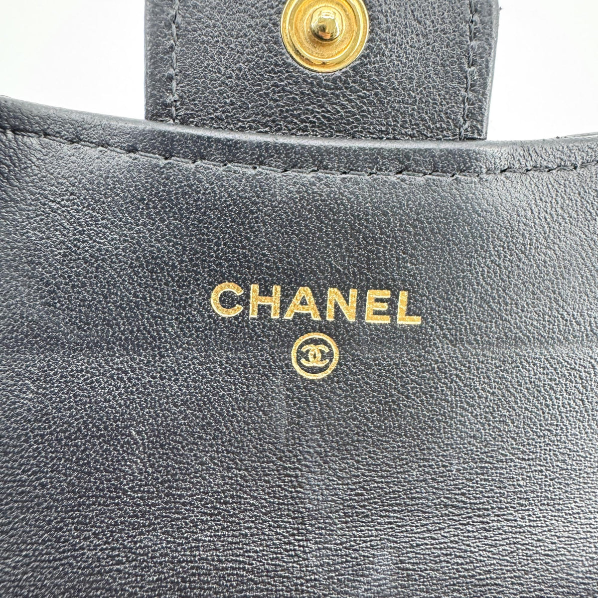 Chanel Classic Flap Card Holder Quilted Caviar, Black, Leather, Card Holder