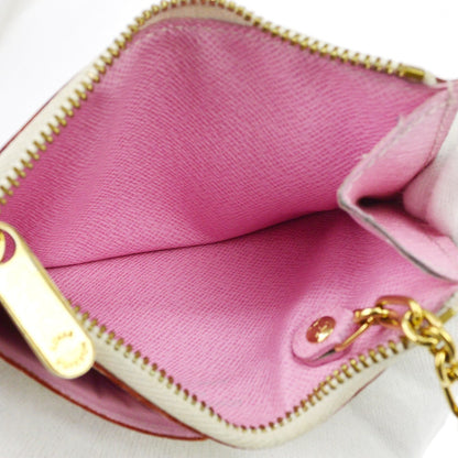 Louis Vuitton Pochette clés NM Monogram Multicolor Canvas, White, Calfskin, Wallet
