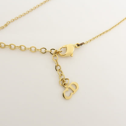 Christian Dior CD Heart Metal, Gold, Metal, Necklace