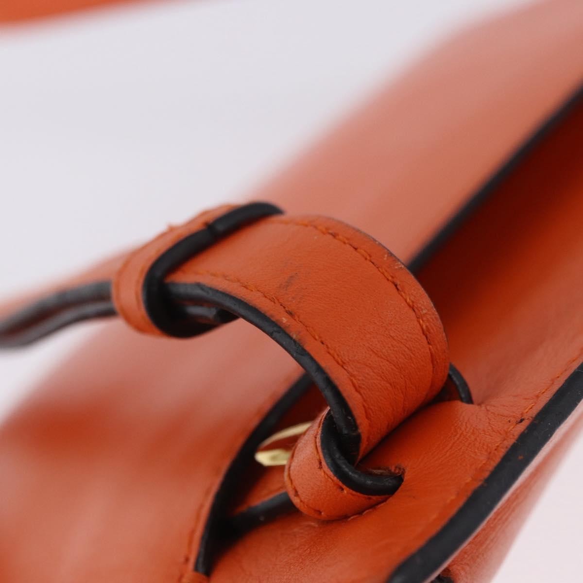 Loewe T Messenger Leather, Orange, Leather, Crossbody Bag