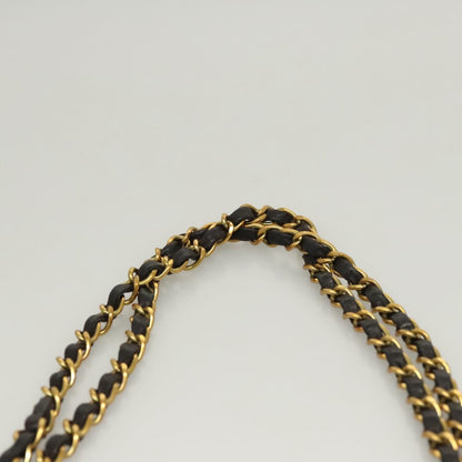 Chanel Vintage Classic Double Flap Bag Quilted Lambskin, BLACK, LEATHER, Shoulder bag