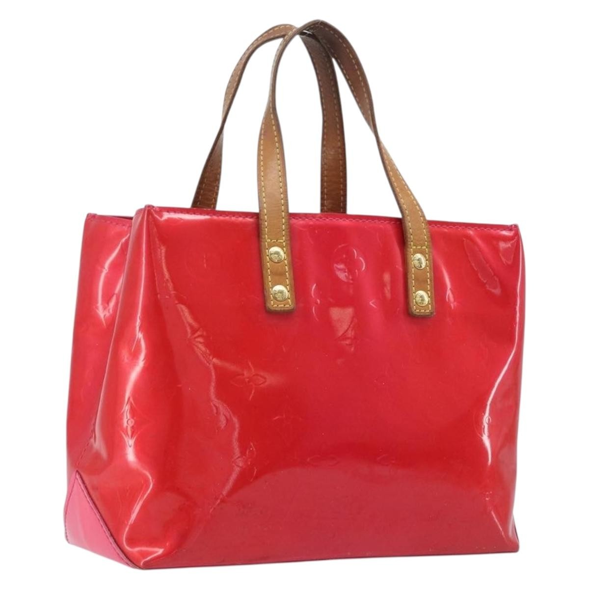 Louis Vuitton Reade Monogram Vernis, Pink, Patent Leather, Handbag