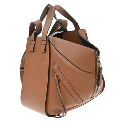 Loewe Hammock Leather, Brown, Leather, Handbag