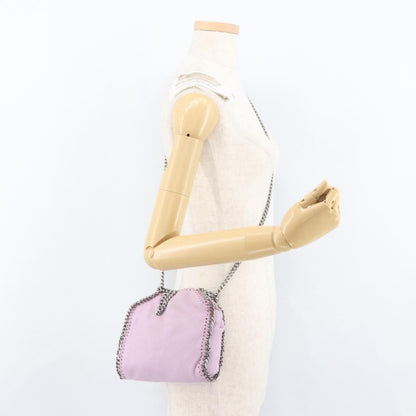 Stella McCartney Falabella Fold Over Shaggy Deer, Pink, Polyester, Crossbody Bag