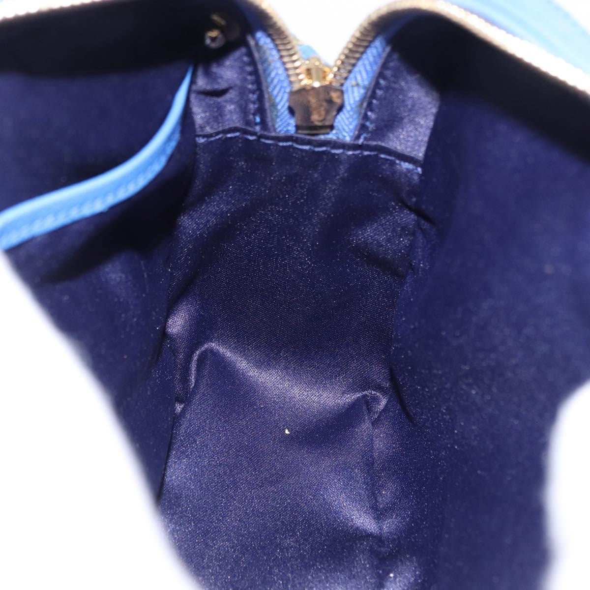 Salvatore Ferragamo Vara Chain Flap Leather, Blue, Leather, Shoulder Bag