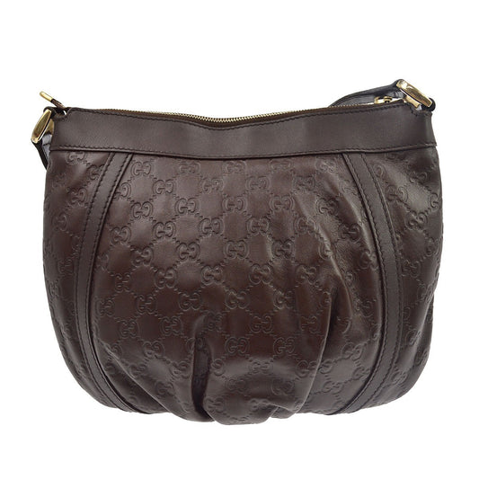 Gucci D Ring Messenger Guccissima Leather, Brown, Leather, Shoulder Bag