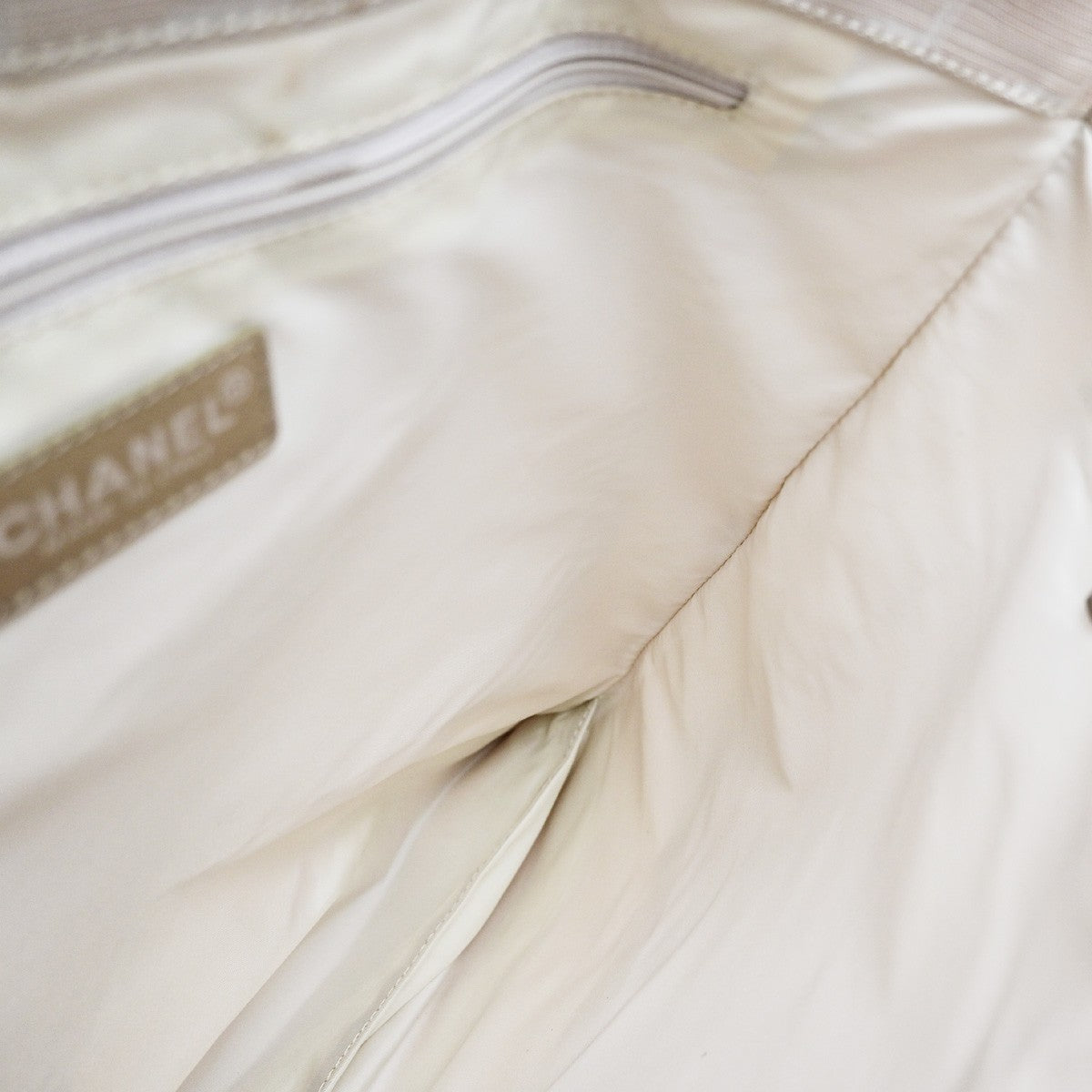 Chanel Travel Line Nylon, Beige, Nylon, Tote Bag
