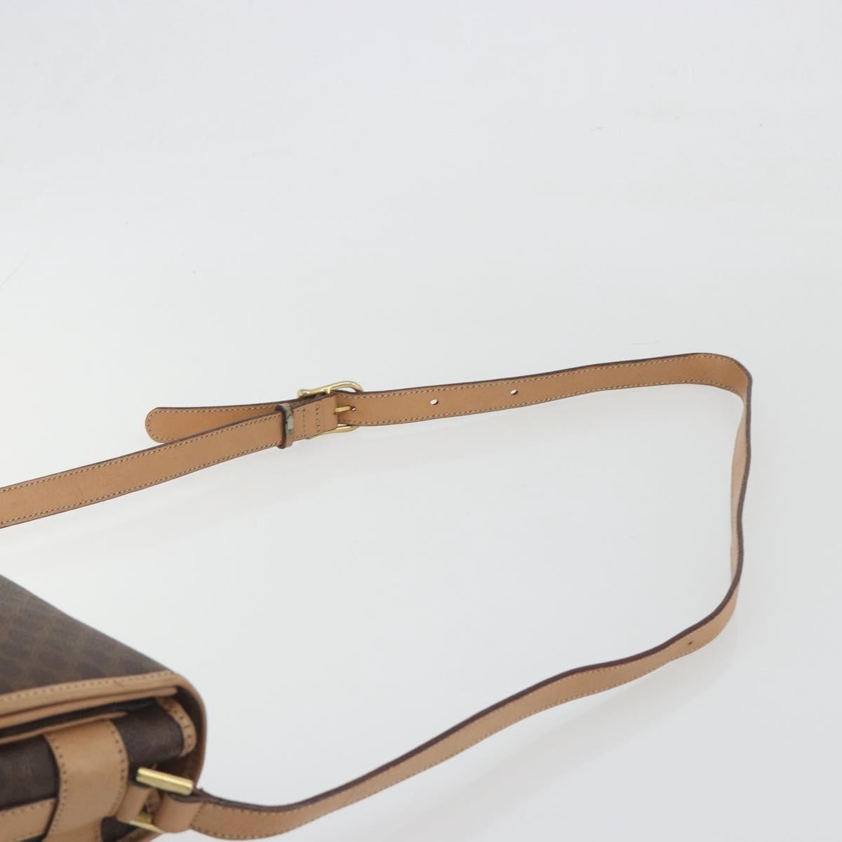 Celine Macadam Canvas, Brown, Canvas, Shoulder Bag