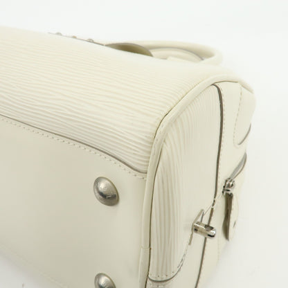 Louis Vuitton Montaigne Bowling Epi Leather, White, Leather, Handbag