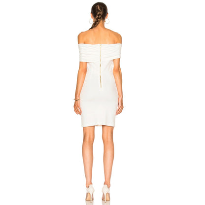 Pierre Balmain Off The Shoulder Mini Dress