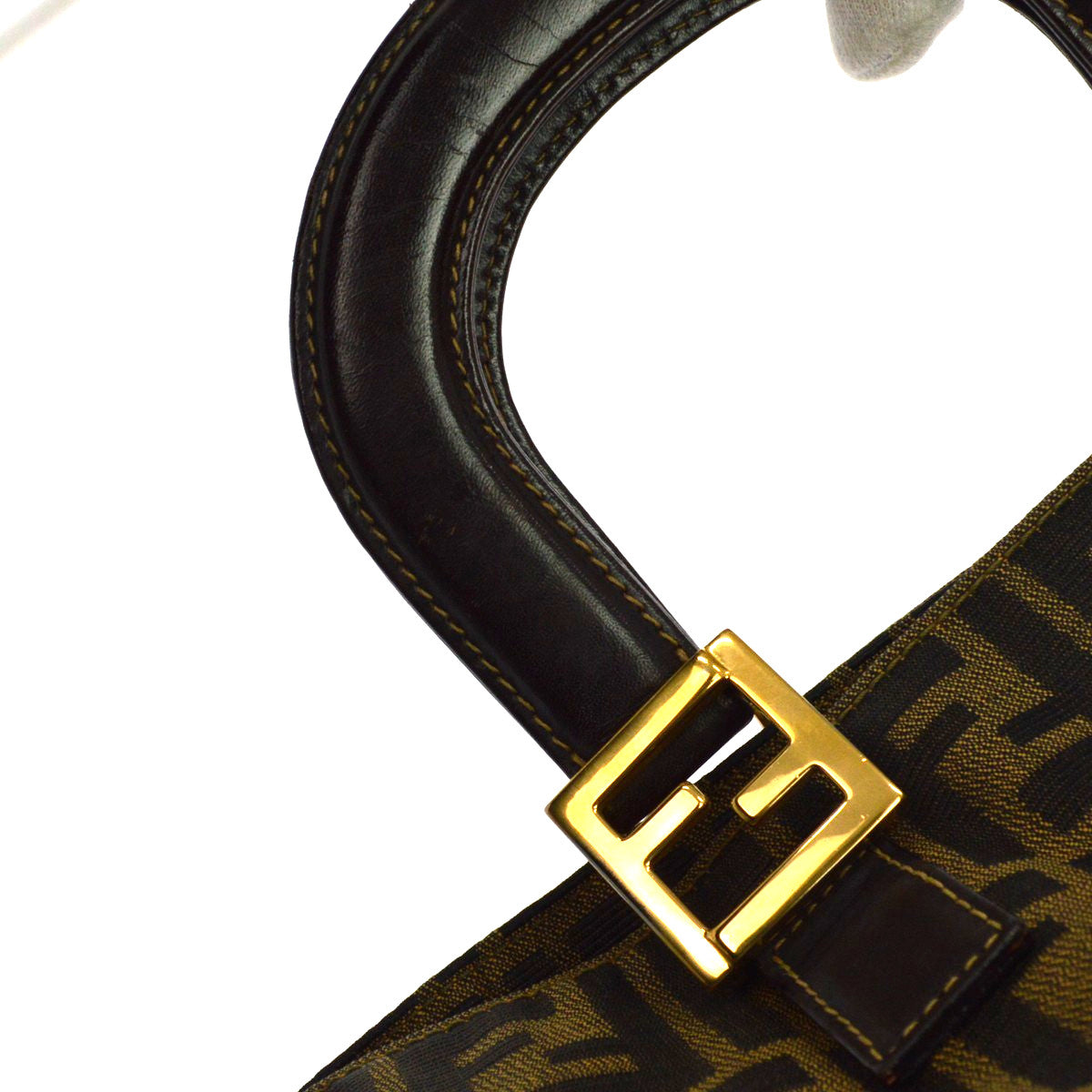 Fendi Vintage Top Handle Zucca canvas, Brown, Canvas, Tote Bag