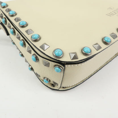 Valentino Garavani Rolling Rockstud Leather with Cabochons, Multicolour, Leather, Crossbody Bag