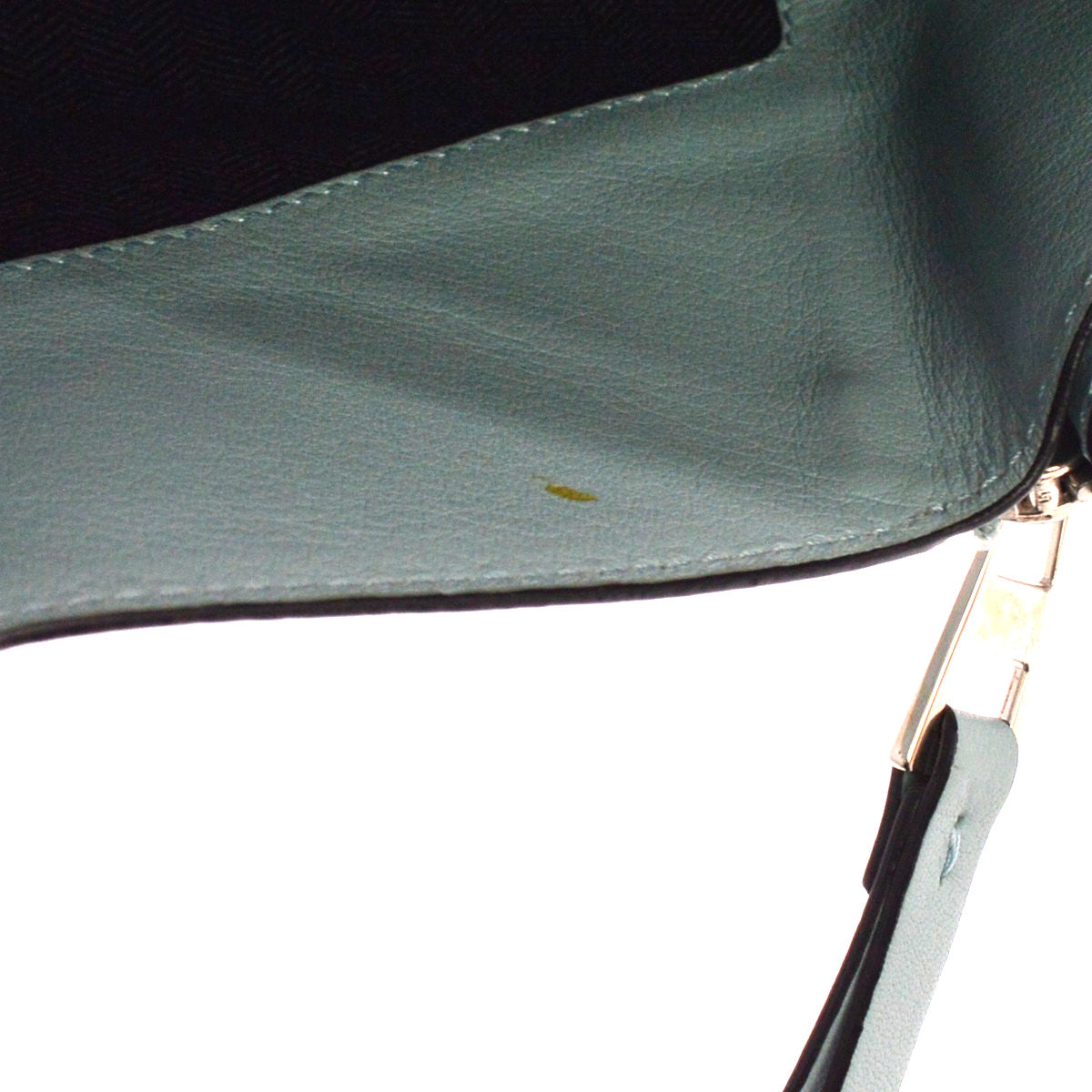 Loewe Hammock Leather, Blue, Leather, Handbag