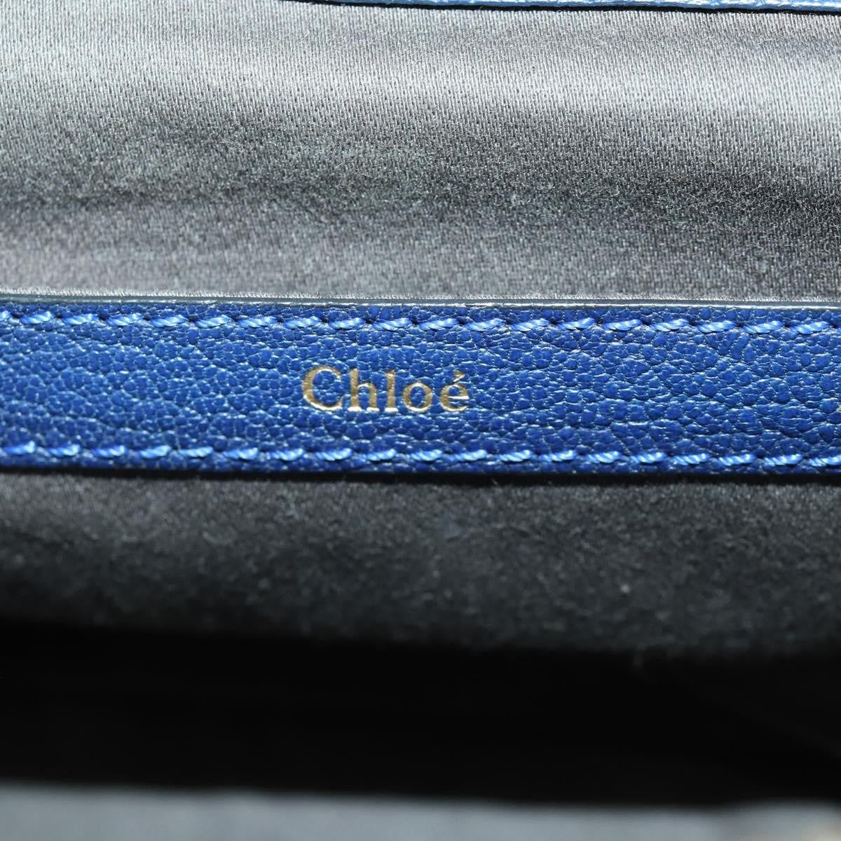 Chloe Bridget Convertible Satchel Leather, Navy, Leather, Handbag