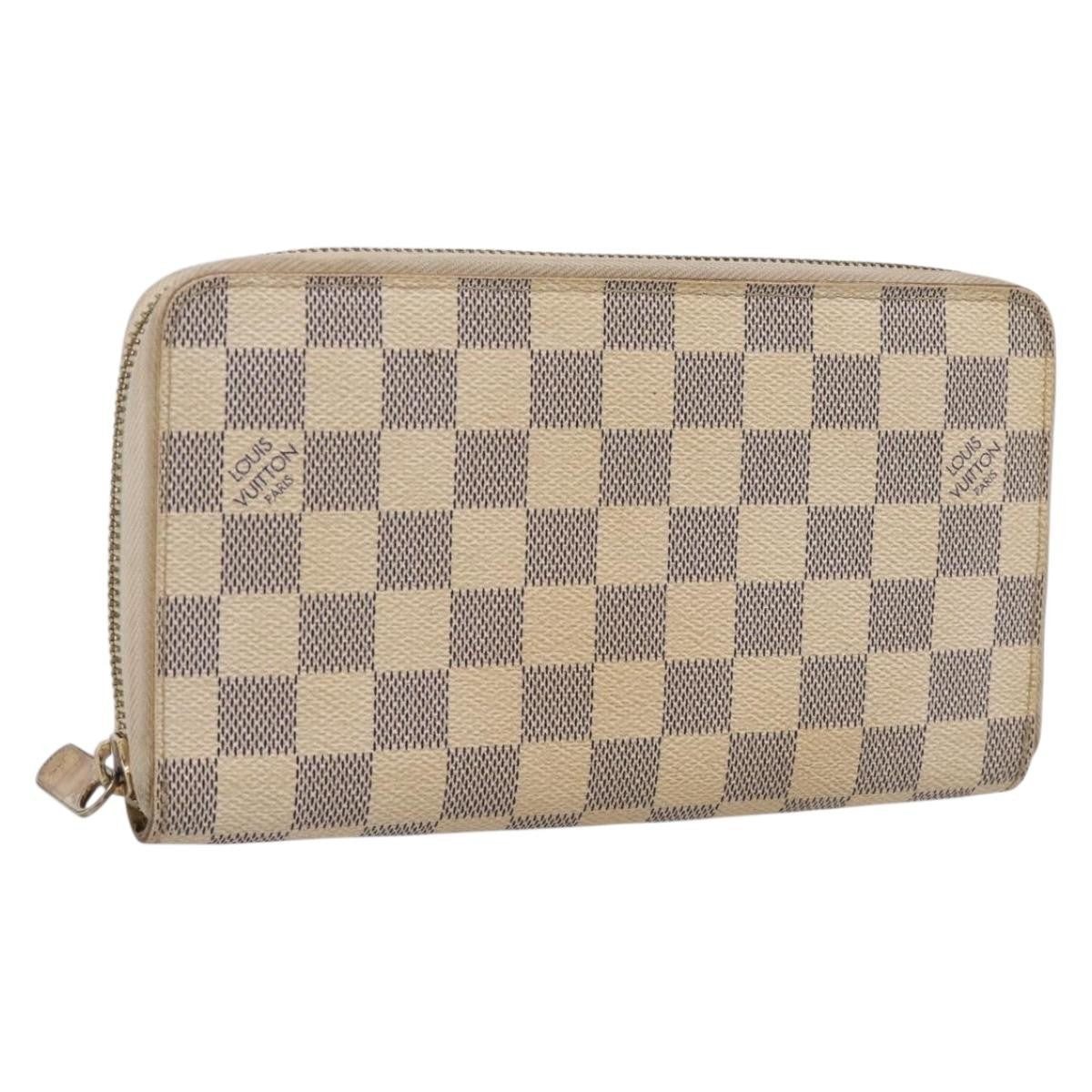 Louis Vuitton Zippy Organizer Damier, White, Canvas, Wallet