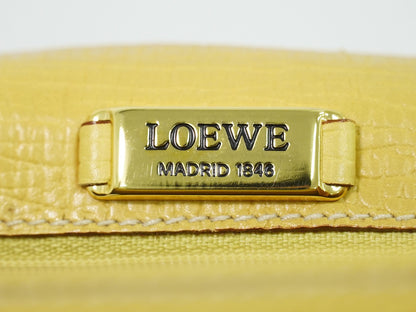 Loewe Barcelona Top Handle Leather, Yellow, Leather, Tote Bag