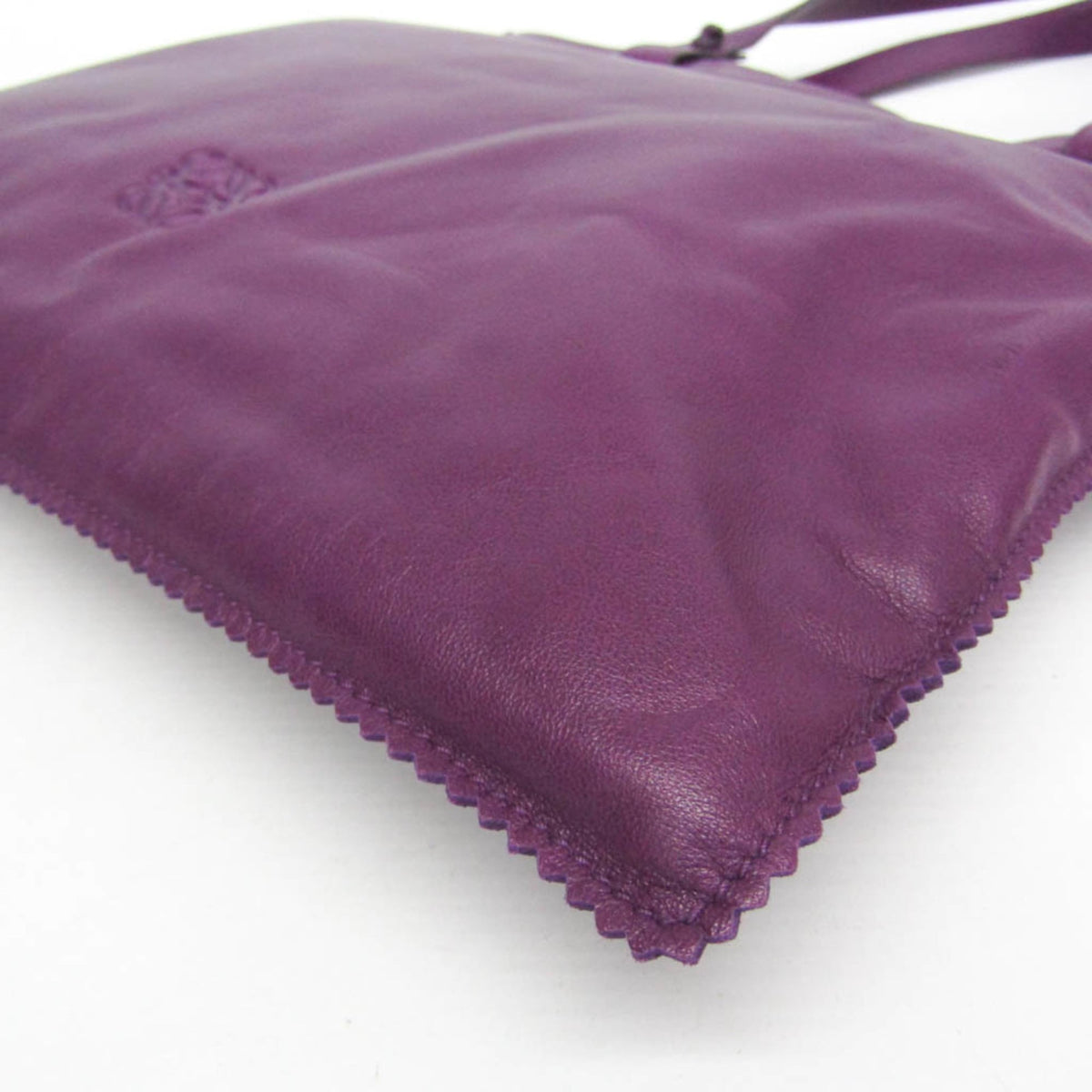 Loewe Anagram Leather, Purple, Leather, Tote Bag