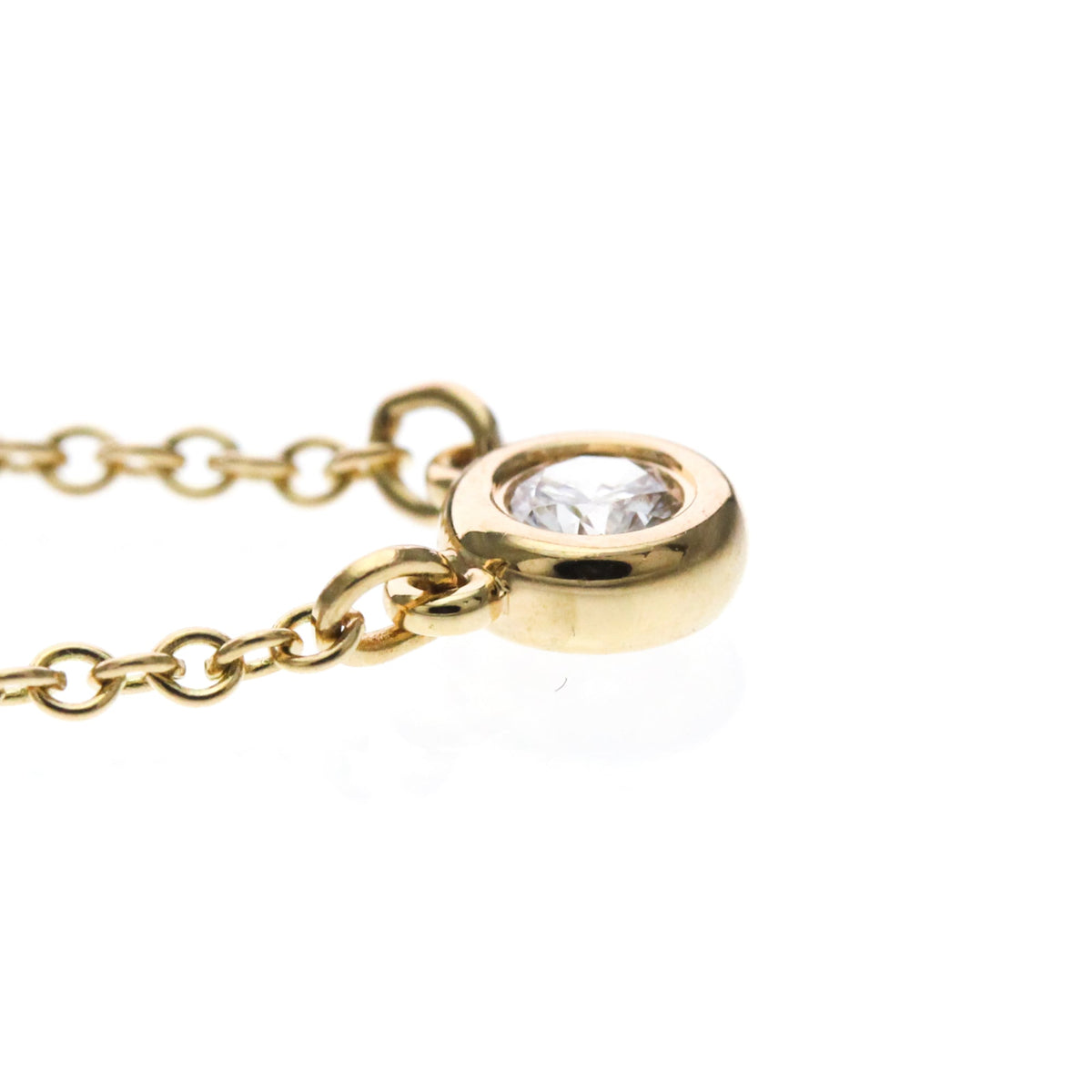 Tiffany & Co. Elsa Peretti Diamonds By The Yard Pendant 18K Rose Gold and Diamond, Gold, Pink Gold, Necklace