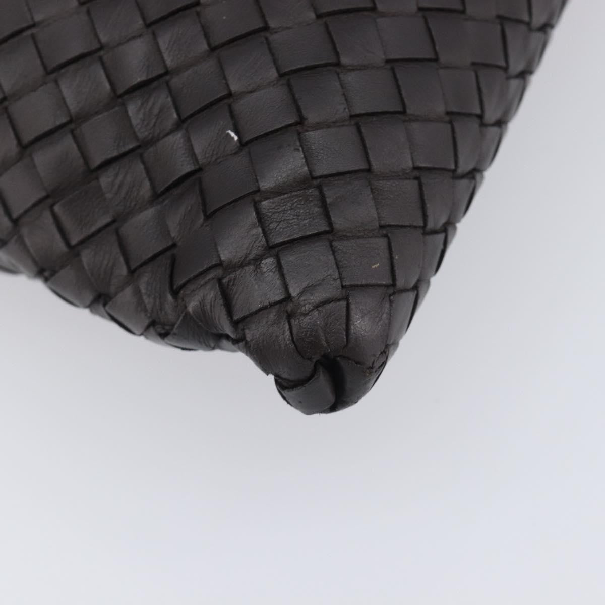 Bottega Veneta Flat Messenger Intrecciato Nappa, Black, Leather, Handbag