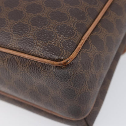 Celine Macadam Shoulder Canvas, Brown, Canvas, Crossbody Bag
