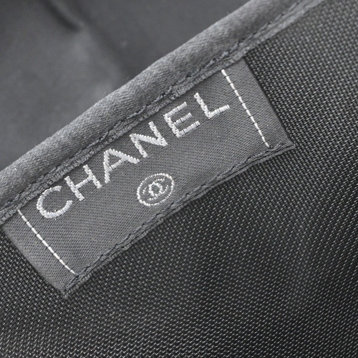 Chanel Millennium 2005 Jersey, Black, Canvas, Handbag