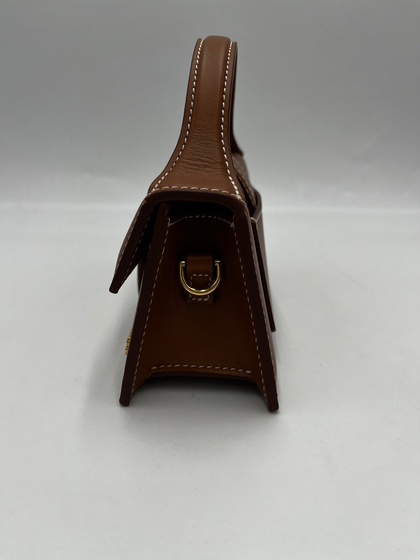 Jacquemus Le Bambinou Flap Bag Leather, Brown, Leather, Handbag