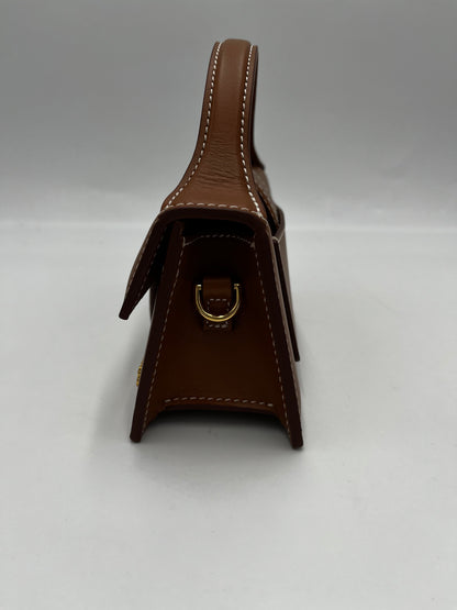 Jacquemus Le Bambinou Flap Bag Leather, Brown, Leather, Handbag