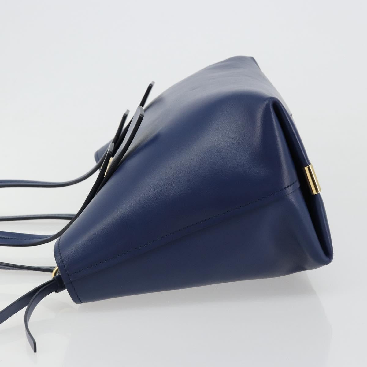 Chloe C Zipped Leather, Blue, Leather, Tote Bag