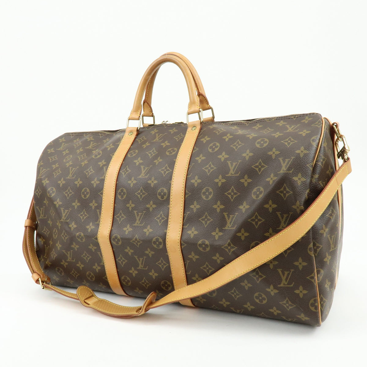 Louis Vuitton Keepall Bandouliere Monogram Canvas, Brown, Canvas, Travel Bag